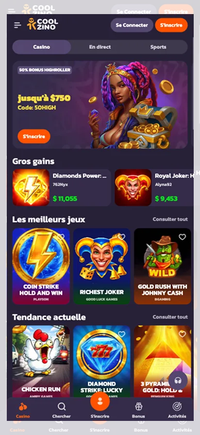 Coolzino Casino App en France : jouer depuis mobile sans perdre en confort visual